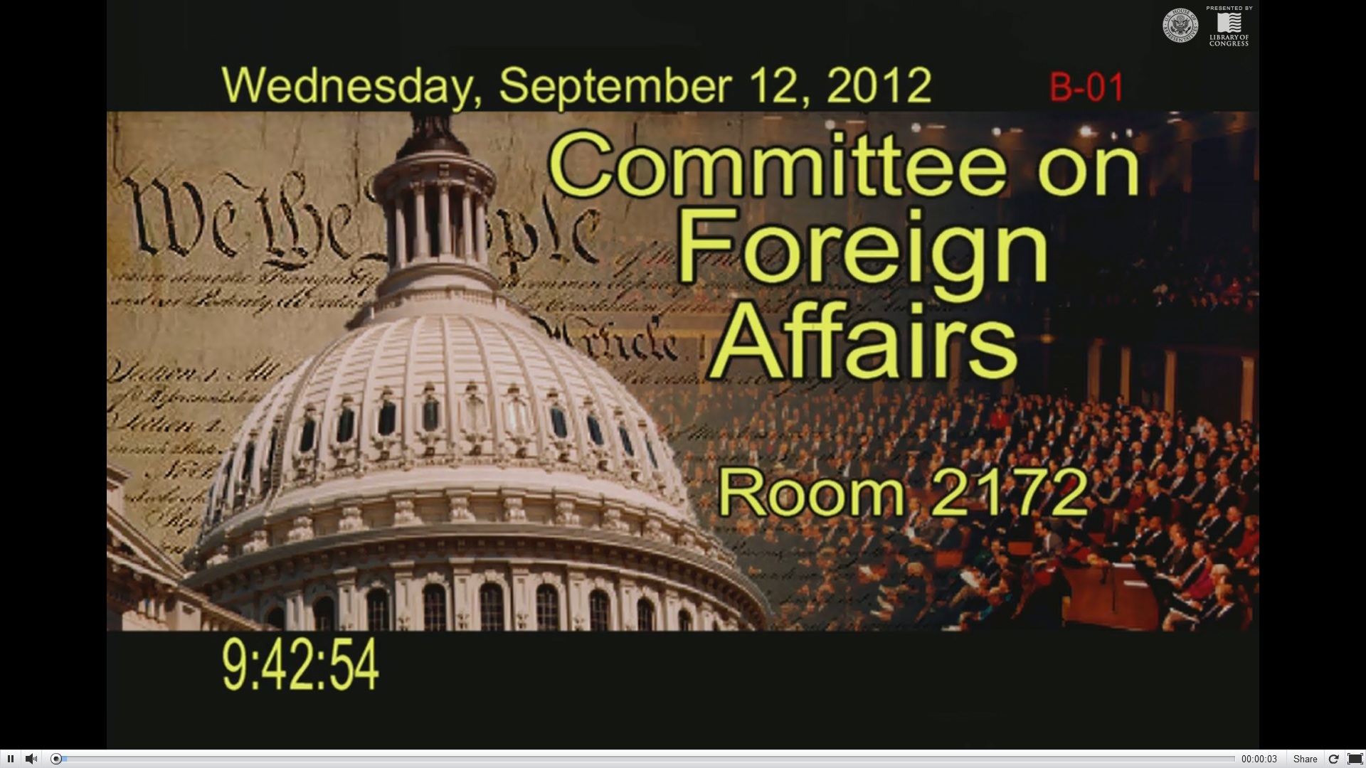 House Foreign Affairs Committee Hearing on the South China Sea
