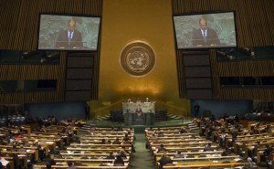 Russian Foreign Minister Sergey Lavrov addresses the 67th session of the United Nations General Assembly at U.N. headquarters in New York