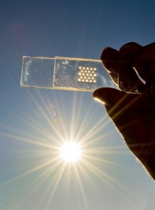 mini solar cells at Sandia National Lab