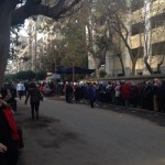 Egypt Referendum - lines to vote