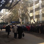 Egypt Referendum - lines to vote