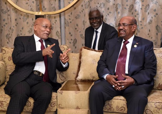 South African President Jacob Zuma and Sudanese President Omar al-Bashir