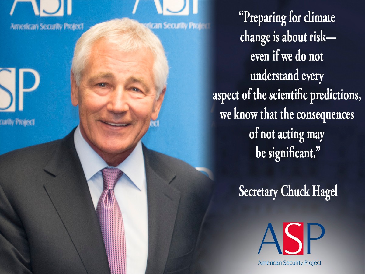 Chuck Hagel: Climate Change Is a National Security Problem