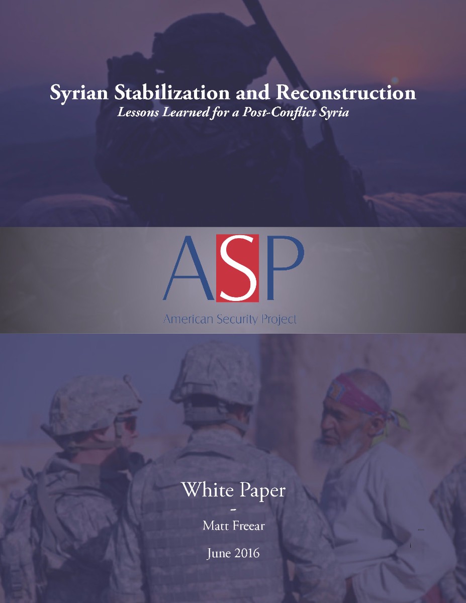 White Paper: Syrian Stabilization and Reconstruction