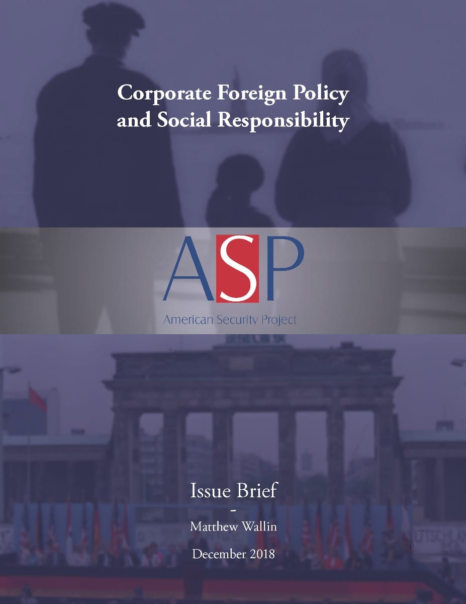 Issue Brief – Corporate Foreign Policy and Social Responsibility