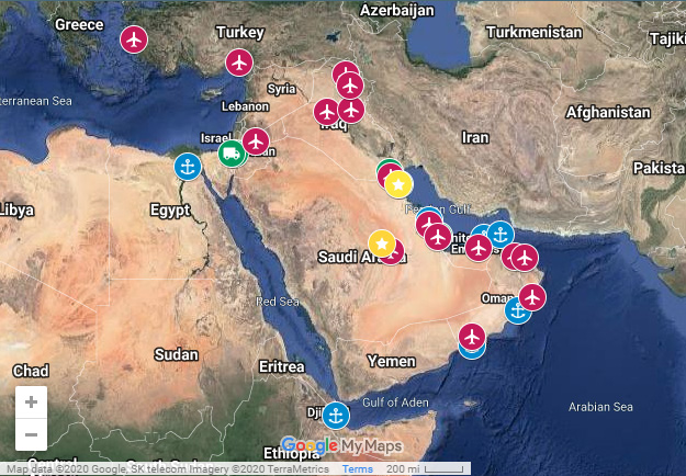 Us Military Bases In Middle East Map US Military Bases and Facilities in the Middle East | ASP American 