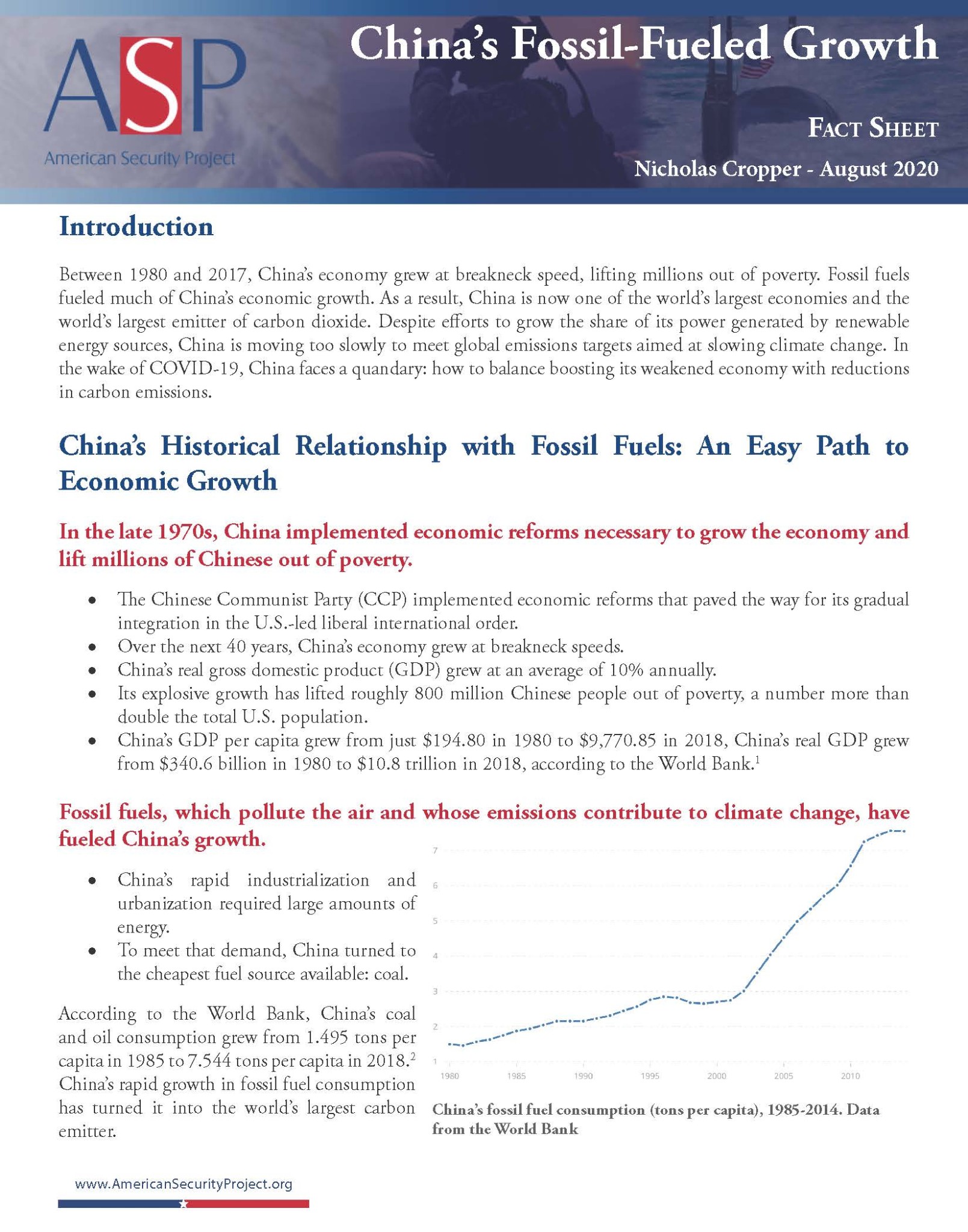 Fact Sheet – China’s Fossil-Fueled Growth
