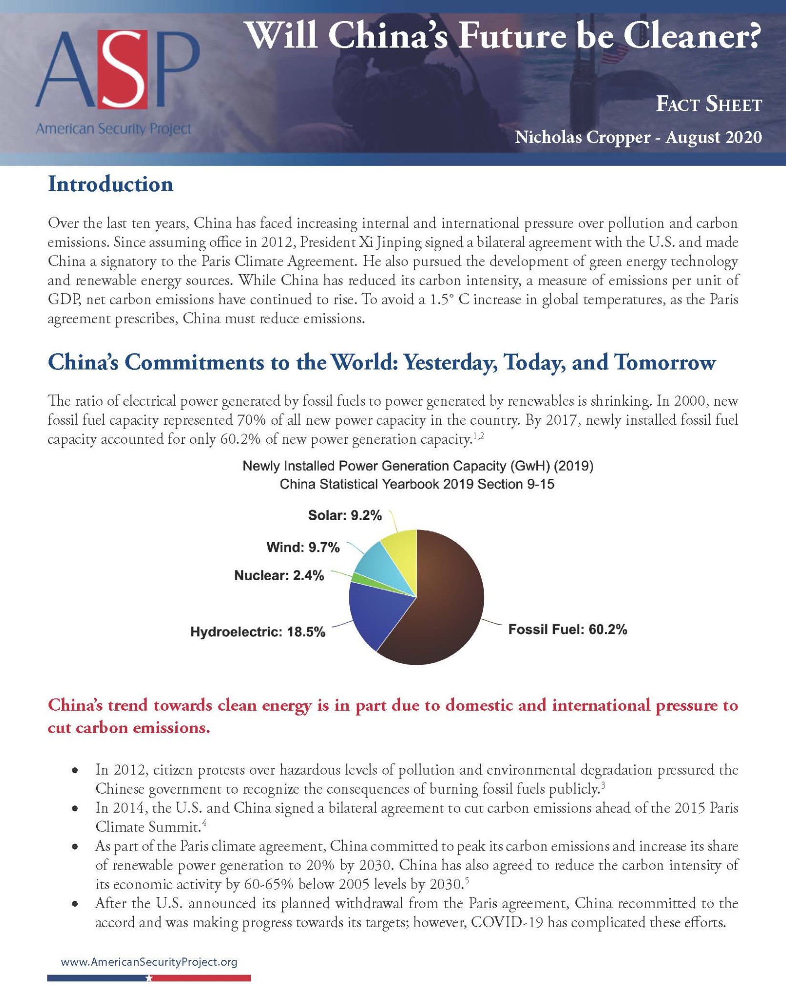 Fact Sheet – Will China’s Future be Cleaner?