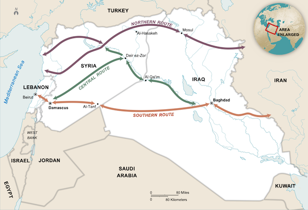 Iranian Land Bridge Routes