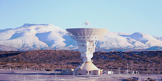 The main tower of the PLA-operated space monitoring station in Neuquén, Argentina.