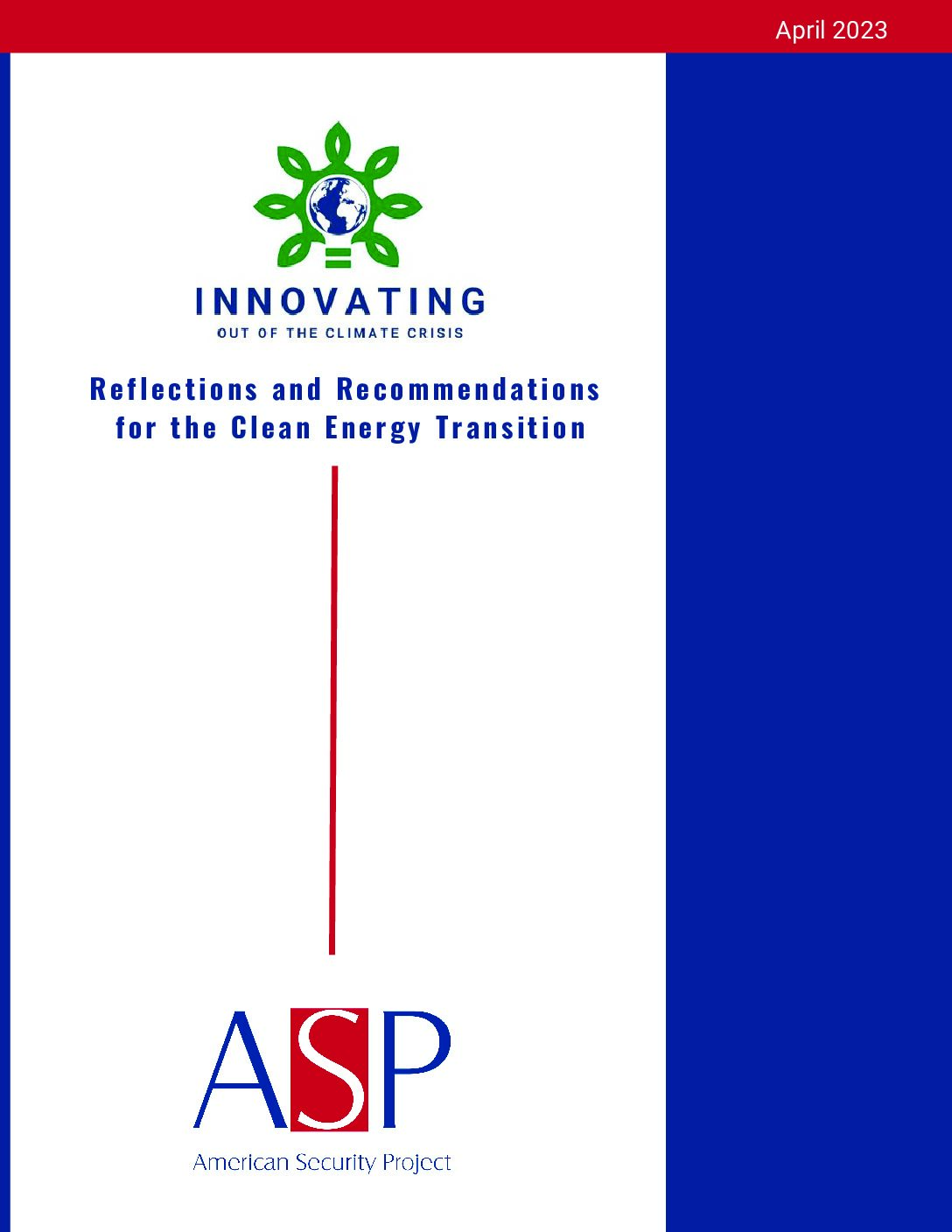 Perspective – Innovating Out of the Climate Crisis: Reflections and Recommendations for the Clean Energy Transition
