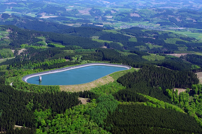 Pumped Storage Hydropower Plant Reservoir, Rönkhausen, Germany, by Dr.G.Schmitz