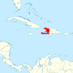Map Highlights Haiti in Red