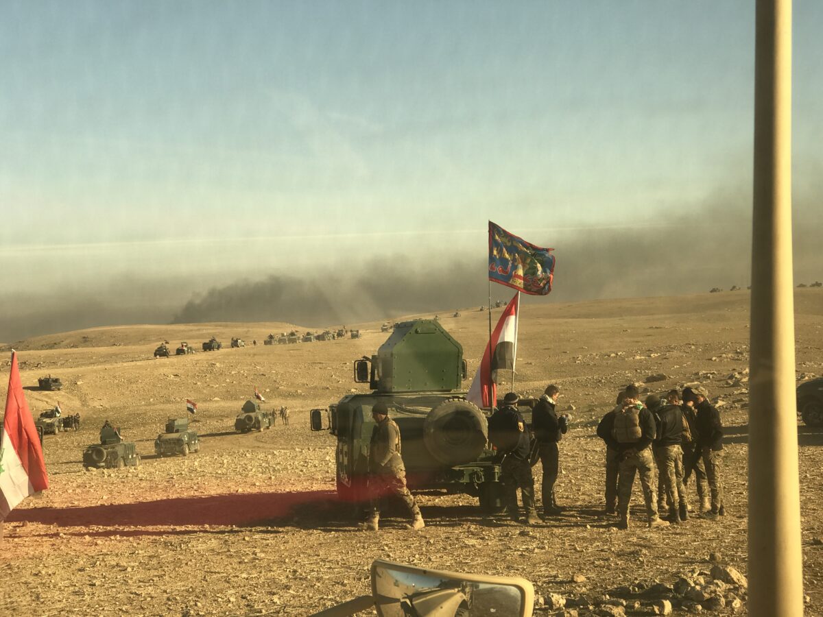 Perez, Joshua. Convoy to Mosul International Airfield. 2017